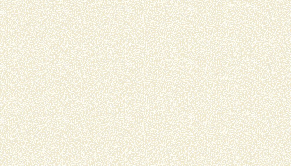 Makower Essentials Basic White Mini Leaf on Cream 764/Q2