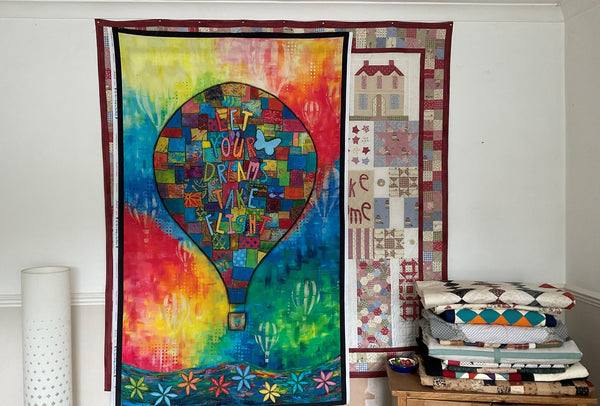 Amazing Up Up and Away - Let Your Dreams Take Flight Fabric Panel - 43" x 72"