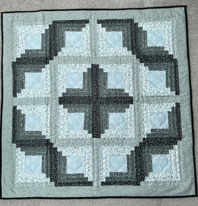 LAST ONE - Classical Grey - Pre-Cut Quilt Top - 45" x 45"