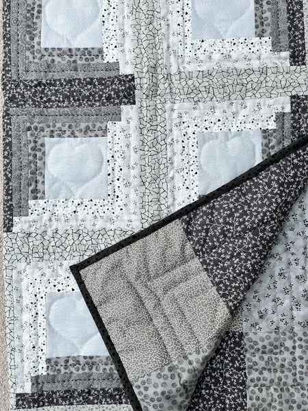 LAST ONE - Classical Grey - Pre-Cut Quilt Top - 45" x 45"