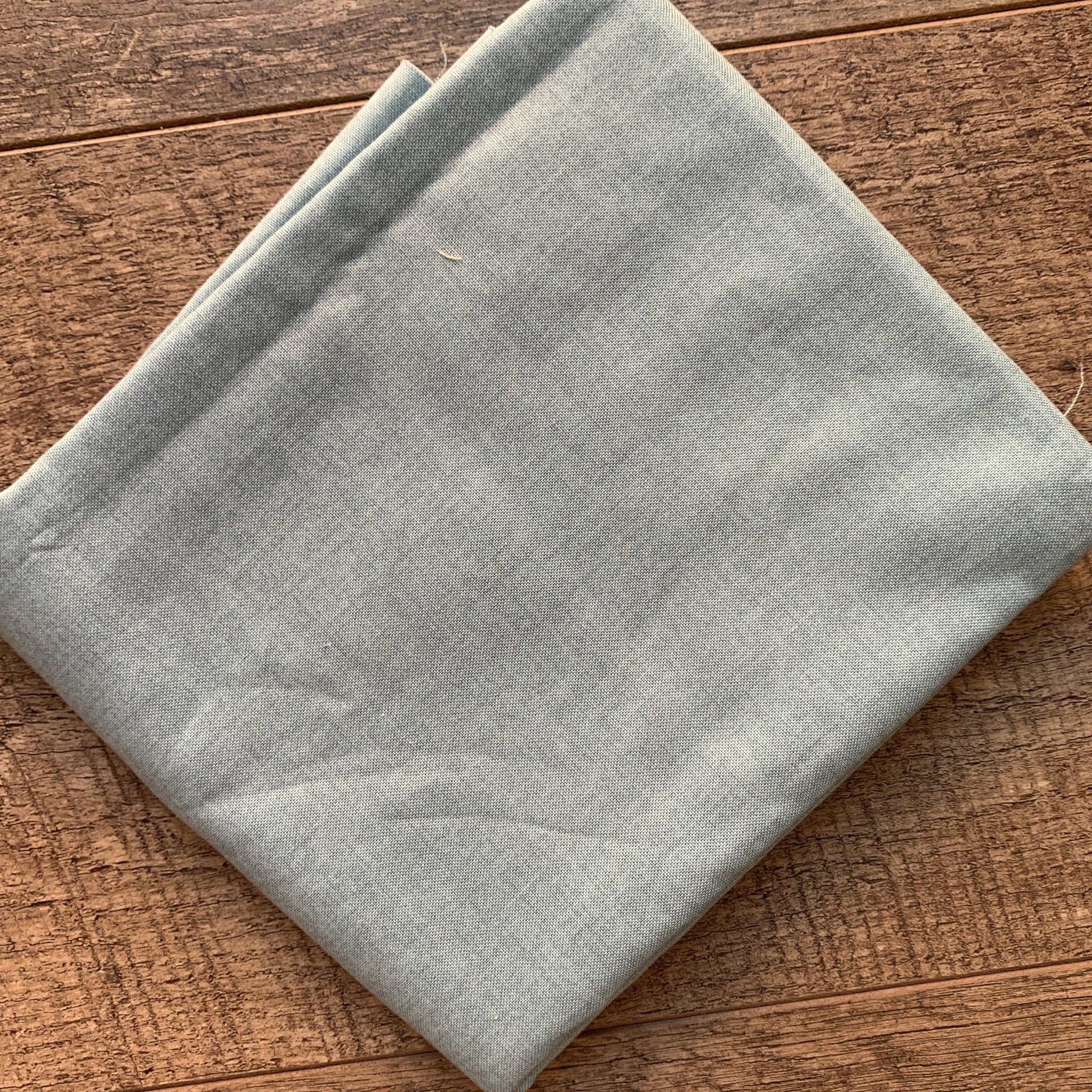 Sale Fabric 147:  Linen Texture Duck Egg Blue/Grey Remnant 25" x 45"