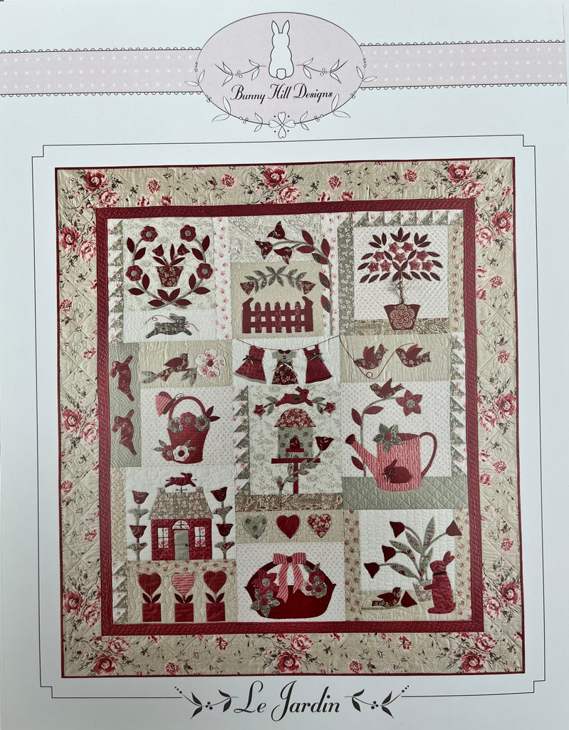 one-left-bunny-hill-design-le-jardin-1059-full-quilt-pattern-totally-patched