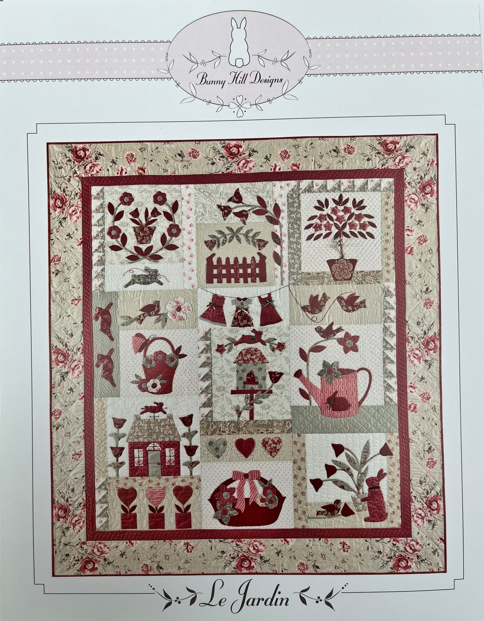 ONE LEFT - Bunny Hill Design - Le Jardin #1059 - Full Quilt Pattern