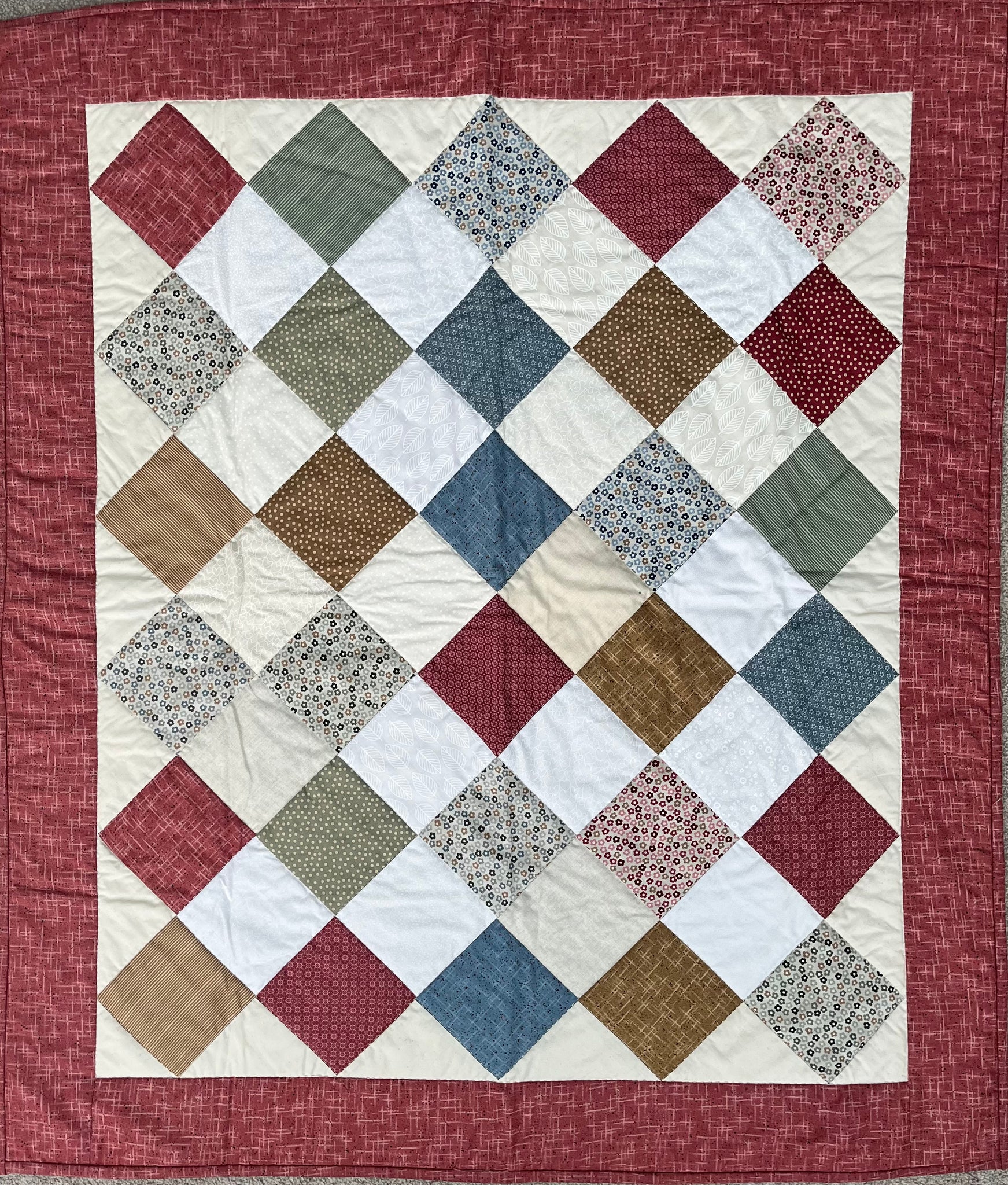 Hannah by Stof Charm Square Quilt 38" x 45" REDUCED BY £15.00