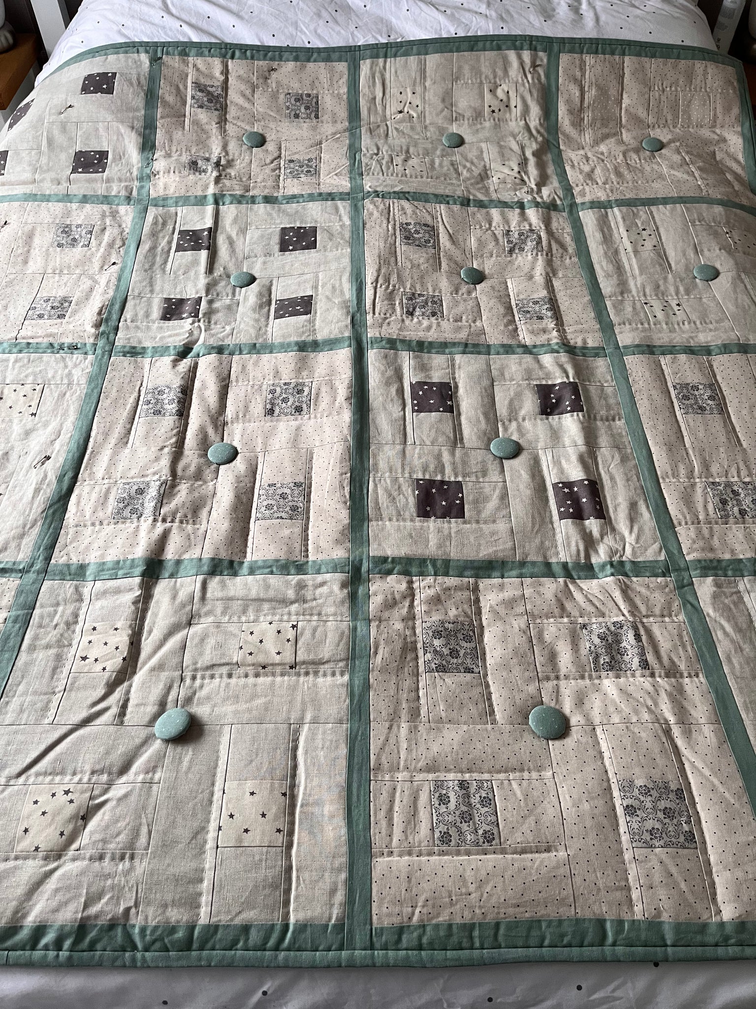 Linen Squared Ready Made Quilt 58" x 58"