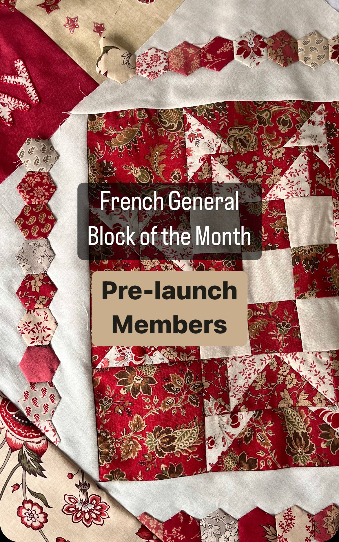 Pre-Launch Members -Moda French General - What a Lovely Surprise - Block of the Month Quilt Subscription