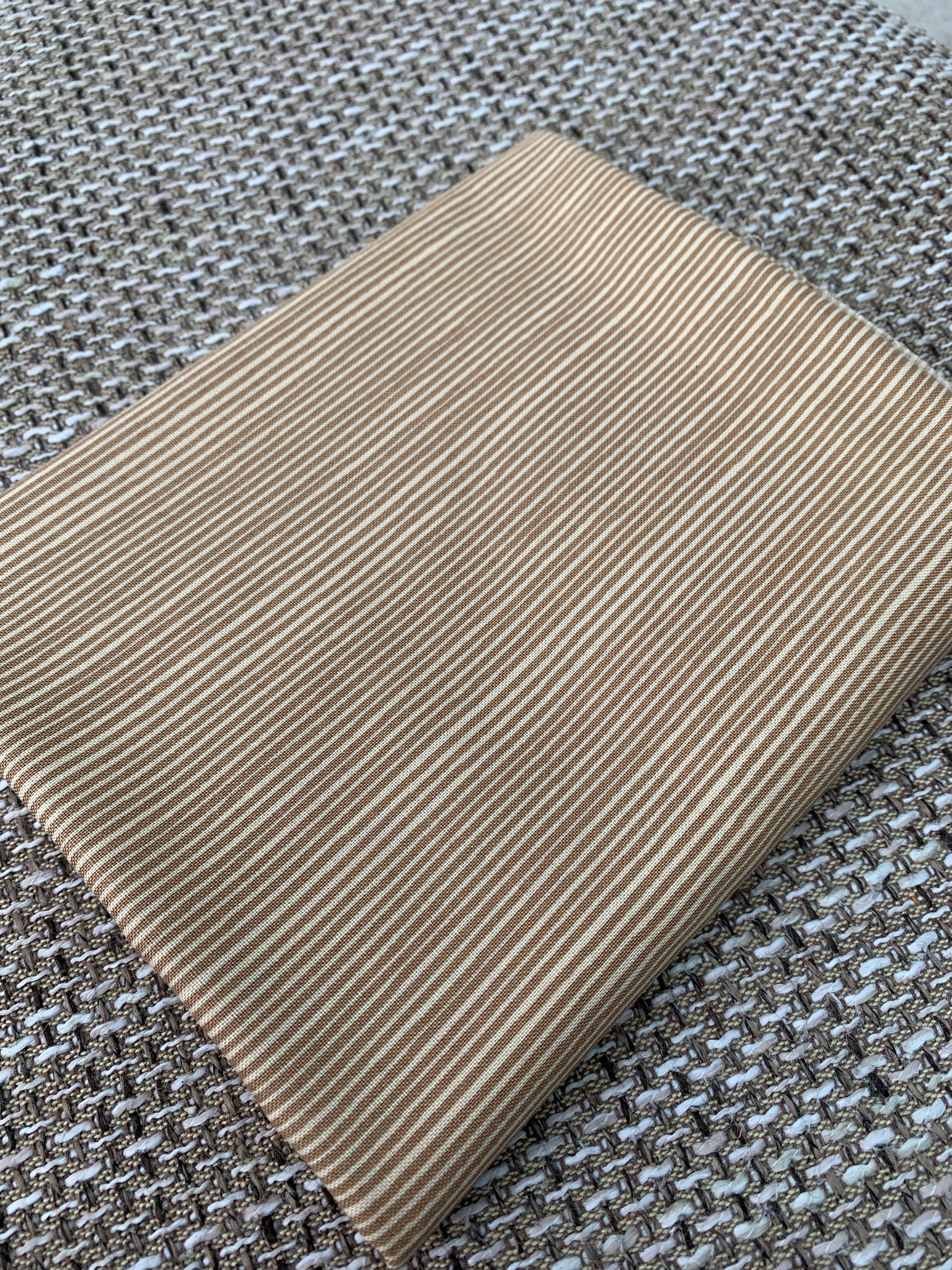 Brown Stripe Fabric Remnant 29" x 45"