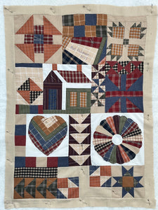 Moda Homespun Sampler Quilt - Pre-Cut Quilt Kit 27" x 33" includes backing and wadding
