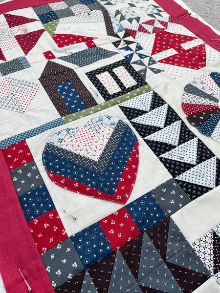 LAST ONE - Stof Shirtings Sampler Quilt  27" x 33"