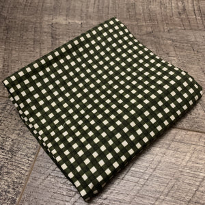 Sale Fabric 186 : Green and Cream Check 1/2m