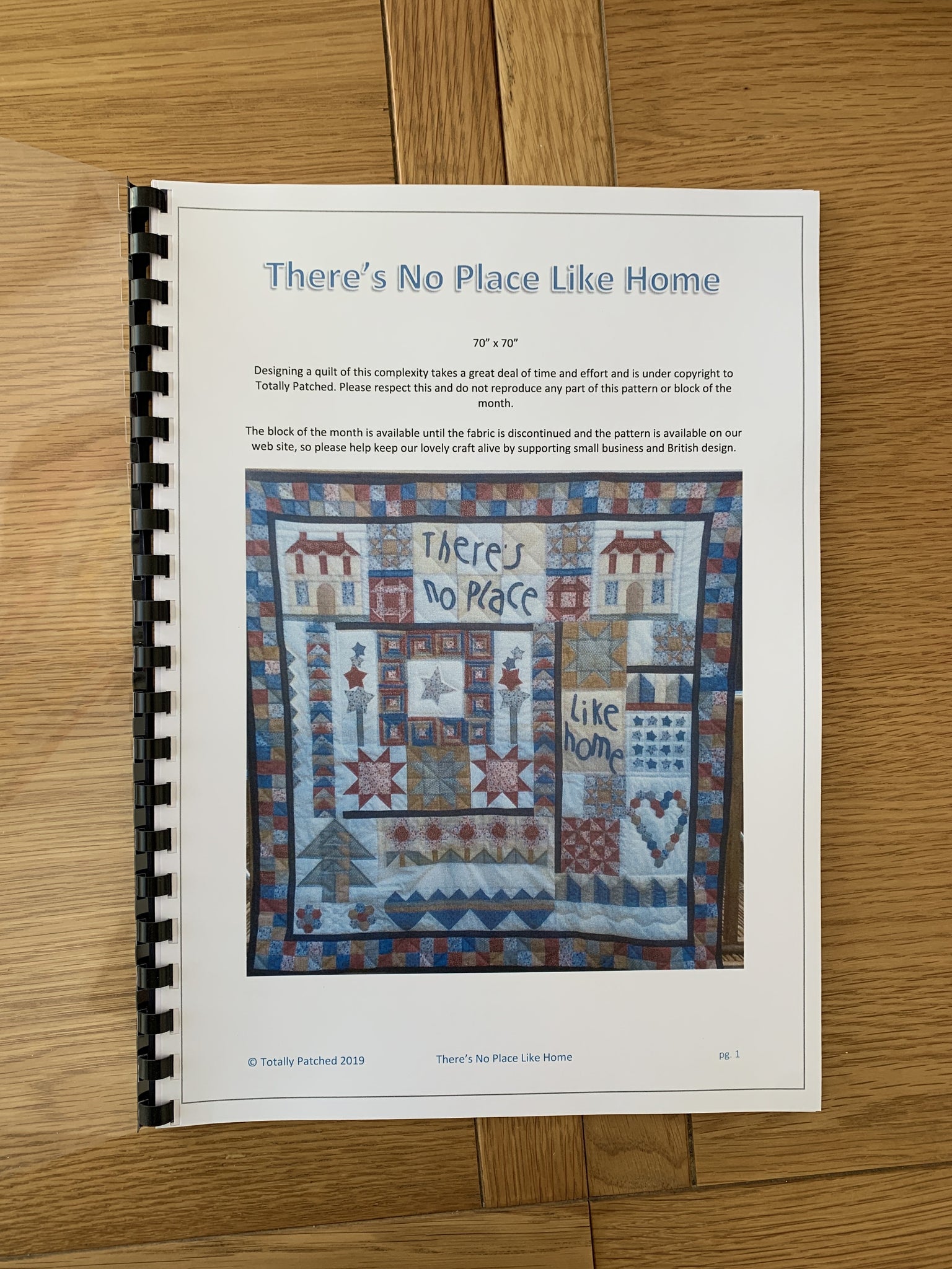 No Place Like Home Whole Quilt Pattern