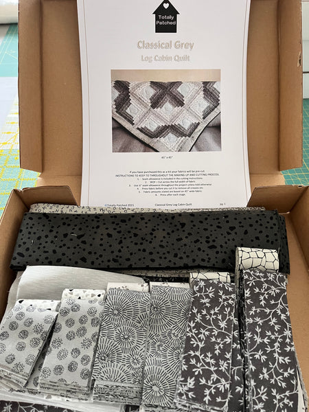 LAST ONE - Classical Grey - Pre-Cut Quilt Top - 45" x 45"