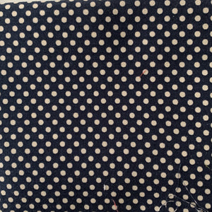 Sale fabric 107 : Navy & White Spot 1/2m