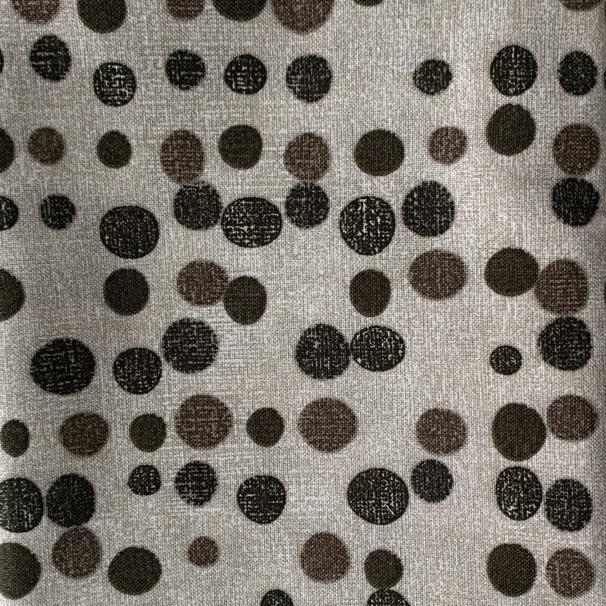 Sale Fabric 124 : Light Grey With Dark Circles Vilma 1/2m 20” x 45" approx