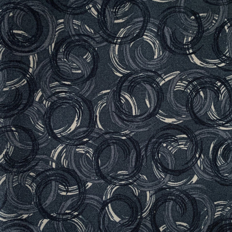 Sale FABRIC 160 : Grey, Blue Brushed Swirl 1/2m 20” x 45" approx