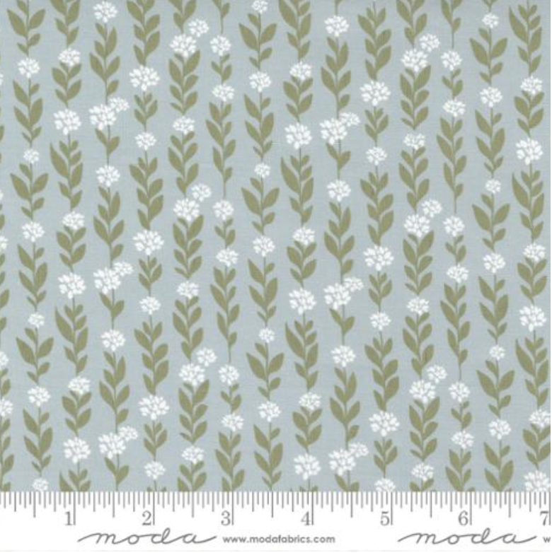 Moda Country Rose - 5171 15 -Smokey Blue Floral Fabric